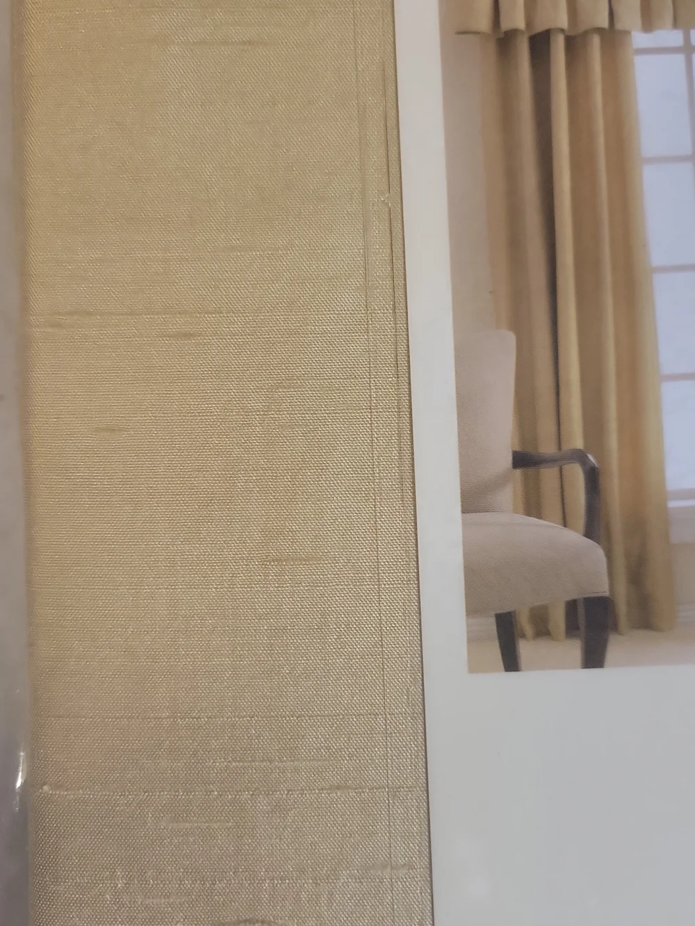 EliteStyle Majesty Dupioni Silk Tailored Panel - Champagne Gold
